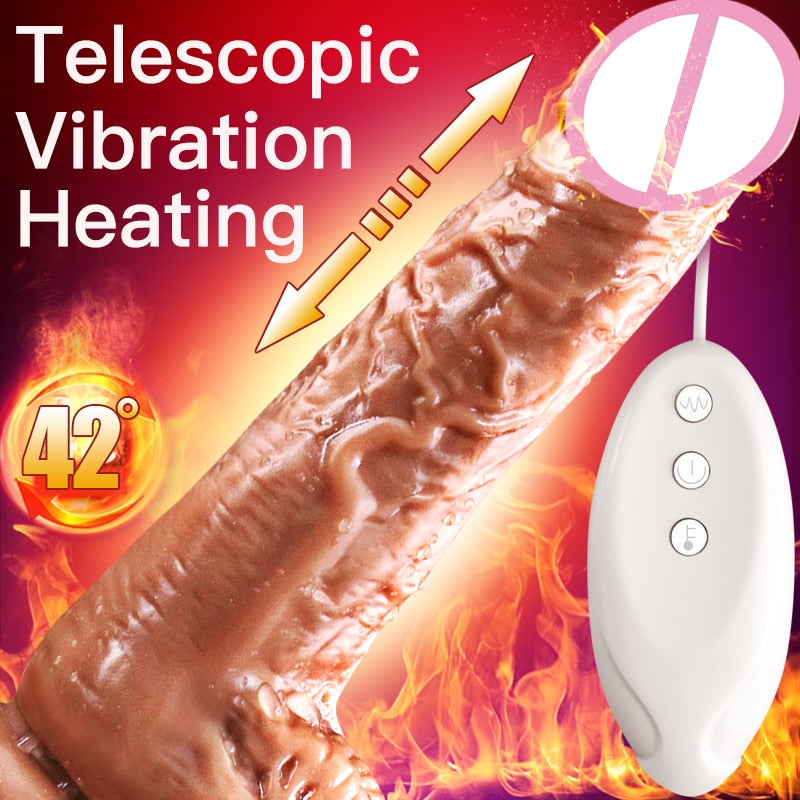 Automatic Heating Huge Realistic Dildo Vibrator