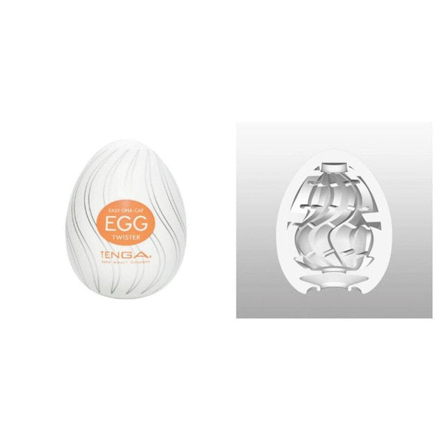 Wavy Egg Make Masturbator with lube