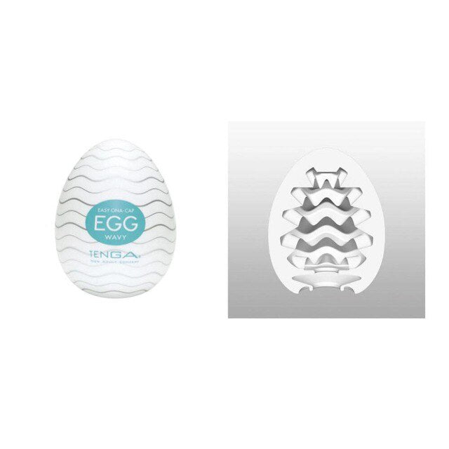 Wavy Egg Make Masturbator with lube
