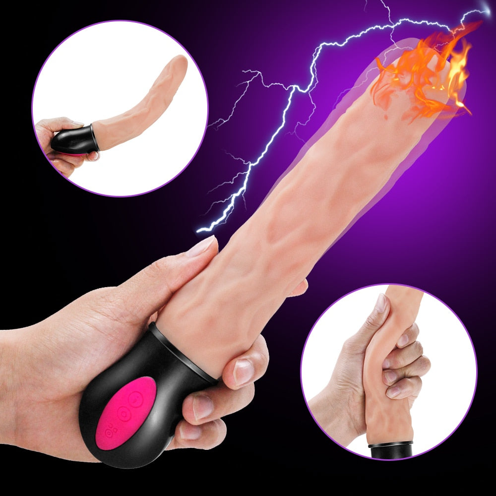 12 Mode Heating Realistic Dildo Vibrator
